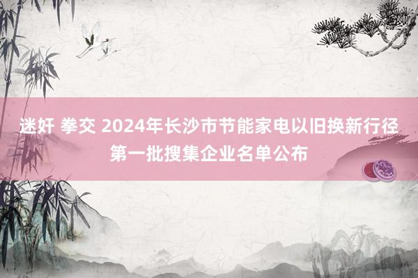 迷奸 拳交 2024年长沙市节能家电以旧换新行径第一批搜集企业名单公布